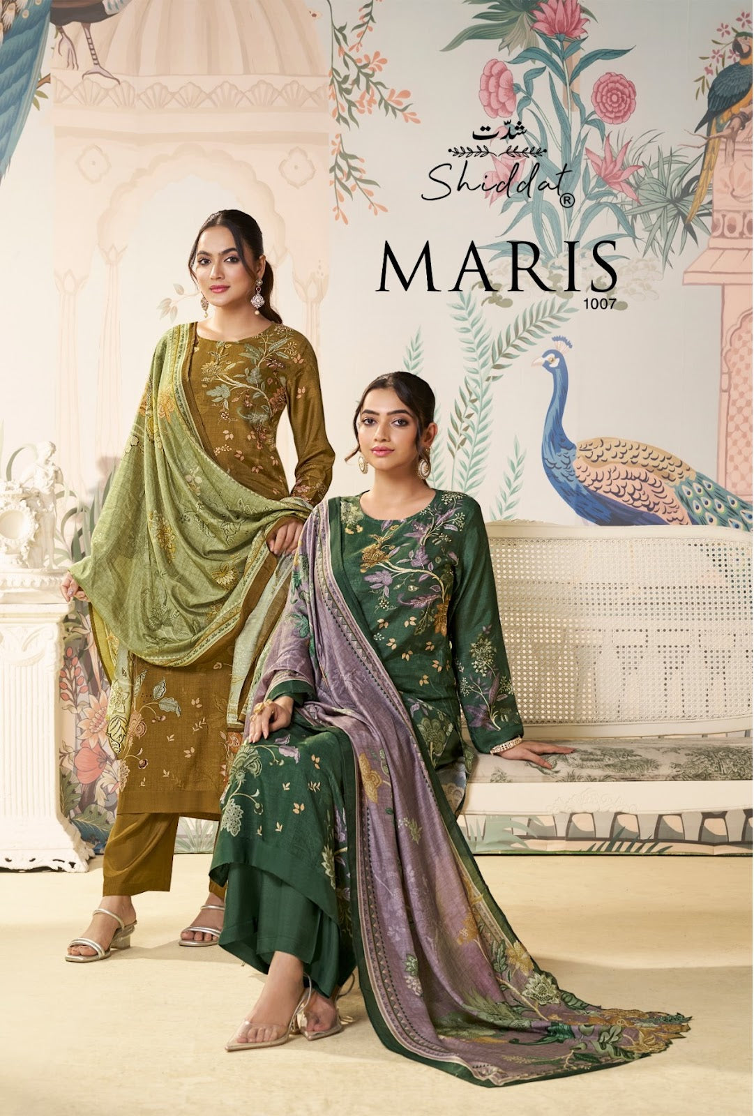Maris 1007 Shiddat Muslin Pant Style Suits Supplier Gujarat