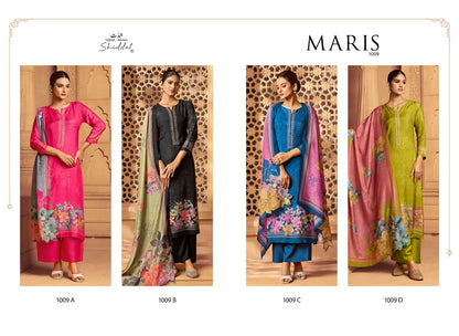 Maris 1009 Shiddat Muslin Pant Style Suits Wholesale Price