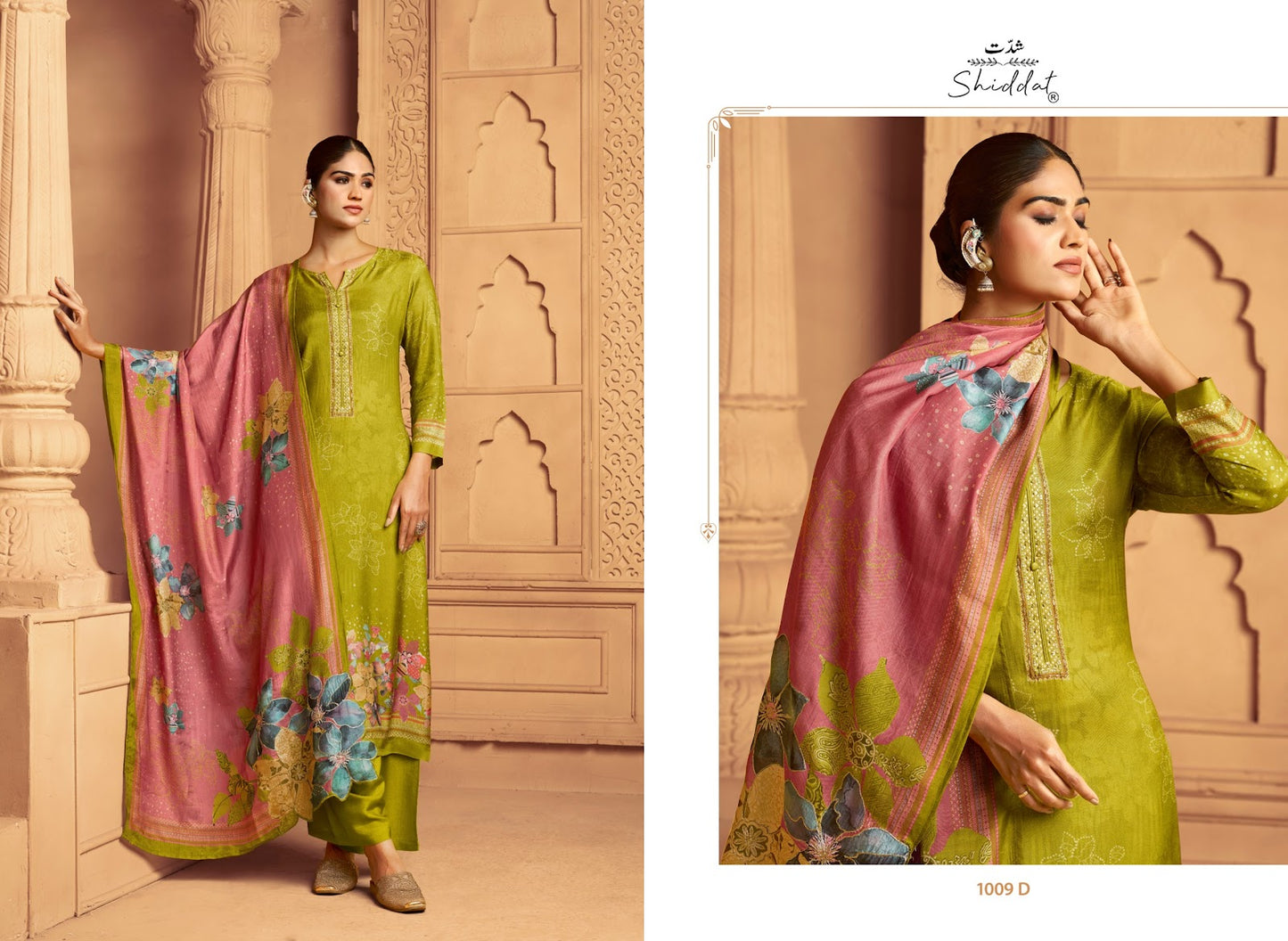 Maris 1009 Shiddat Muslin Pant Style Suits Wholesale Price