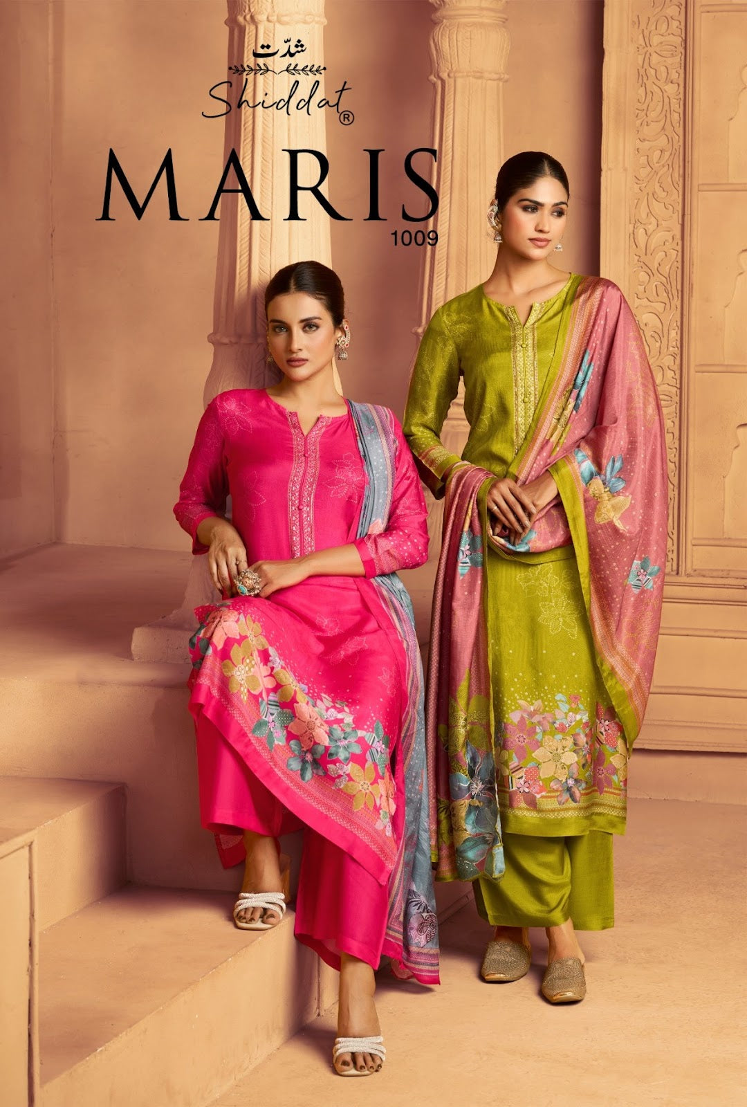 Maris 1009 Shiddat Muslin Pant Style Suits Wholesale Price