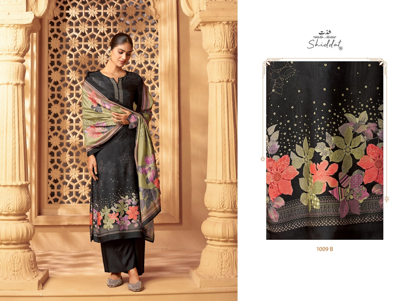 Maris 1009 Shiddat Muslin Pant Style Suits Wholesale Price