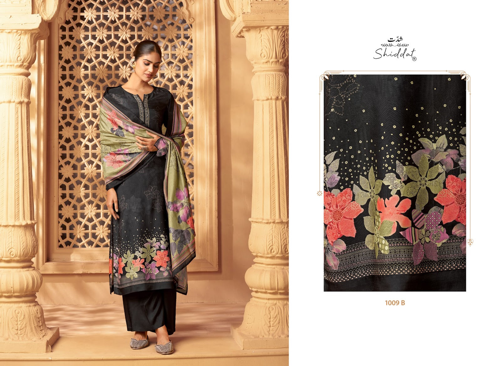 Maris 1009 Shiddat Muslin Pant Style Suits Wholesale Price