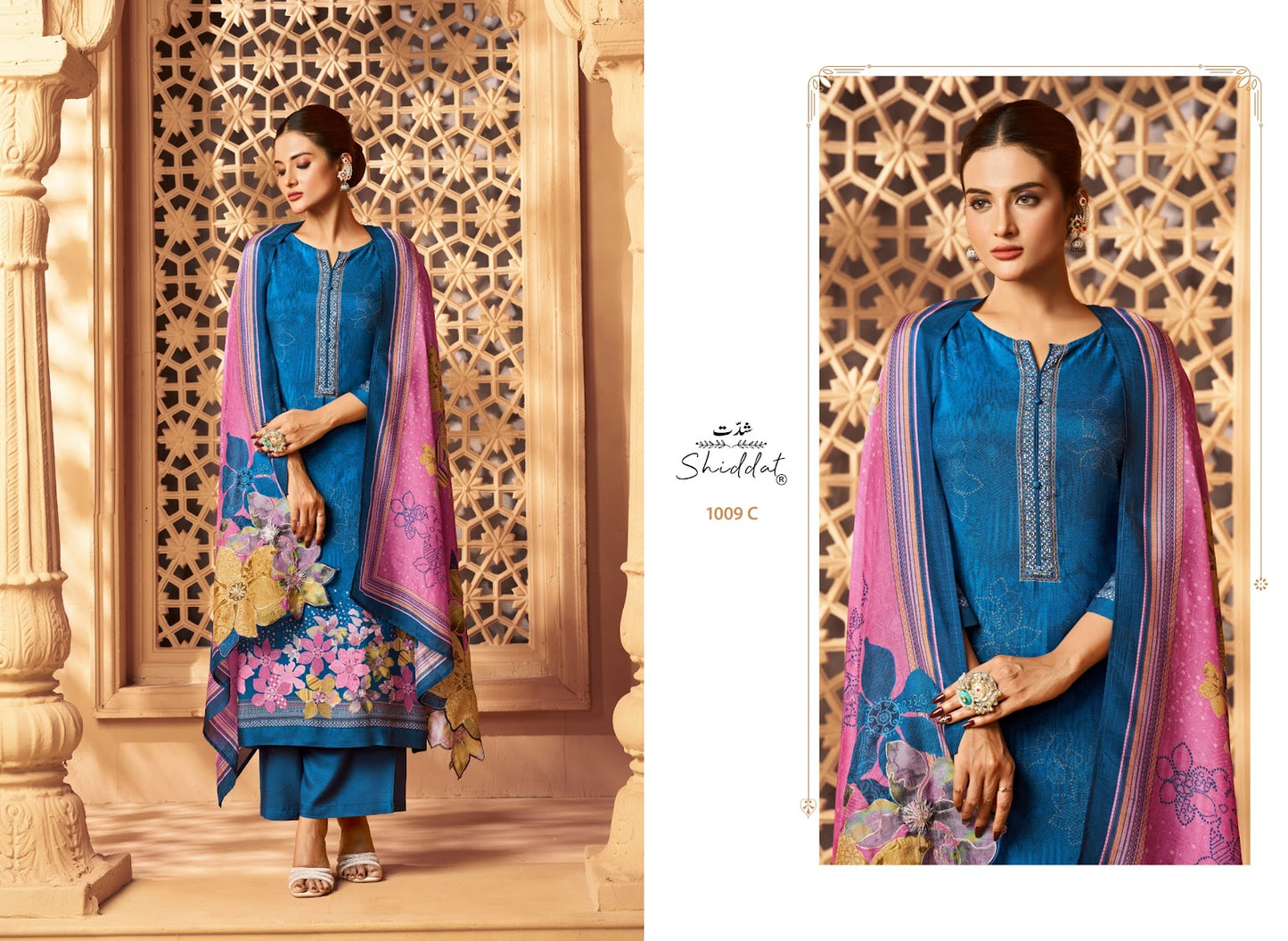 Maris 1009 Shiddat Muslin Pant Style Suits Wholesale Price