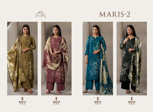 Maris 2 Shiddat Muslin Plazzo Style Suits Supplier Gujarat