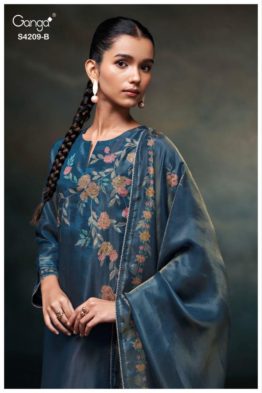 Marisa 4209 Ganga Bemberg Silk Pant Style Suits Wholesale