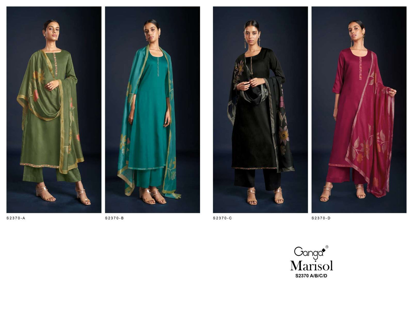 Marisol 2370 Ganga Premium Cotton Pant Style Suits Manufacturer Gujarat