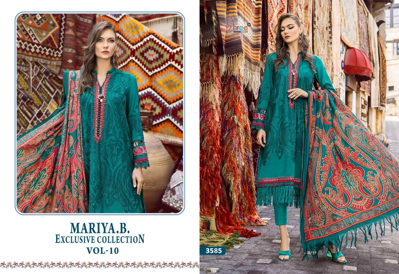 Mariya B Exclusive Collection Vol 10 Shree Fabs Pure Reyon Pakistani Salwar Suits Supplier Ahmedabad