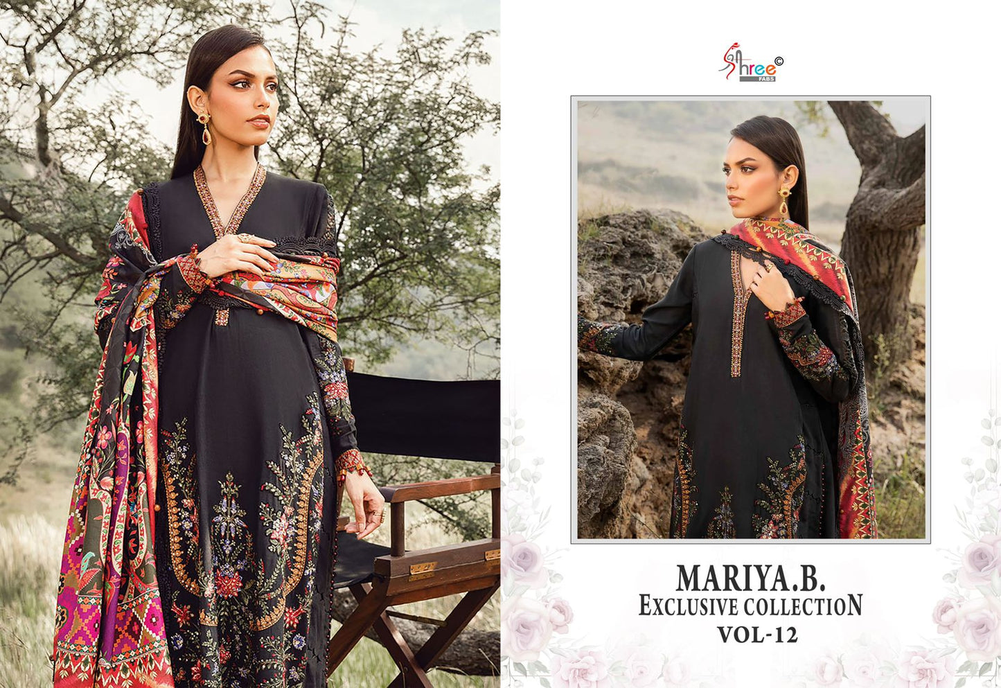 Mariya B Exclusive Collection Vol 12 Shree Fabs Reyon Pakistani Salwar Suits Manufacturer Ahmedabad