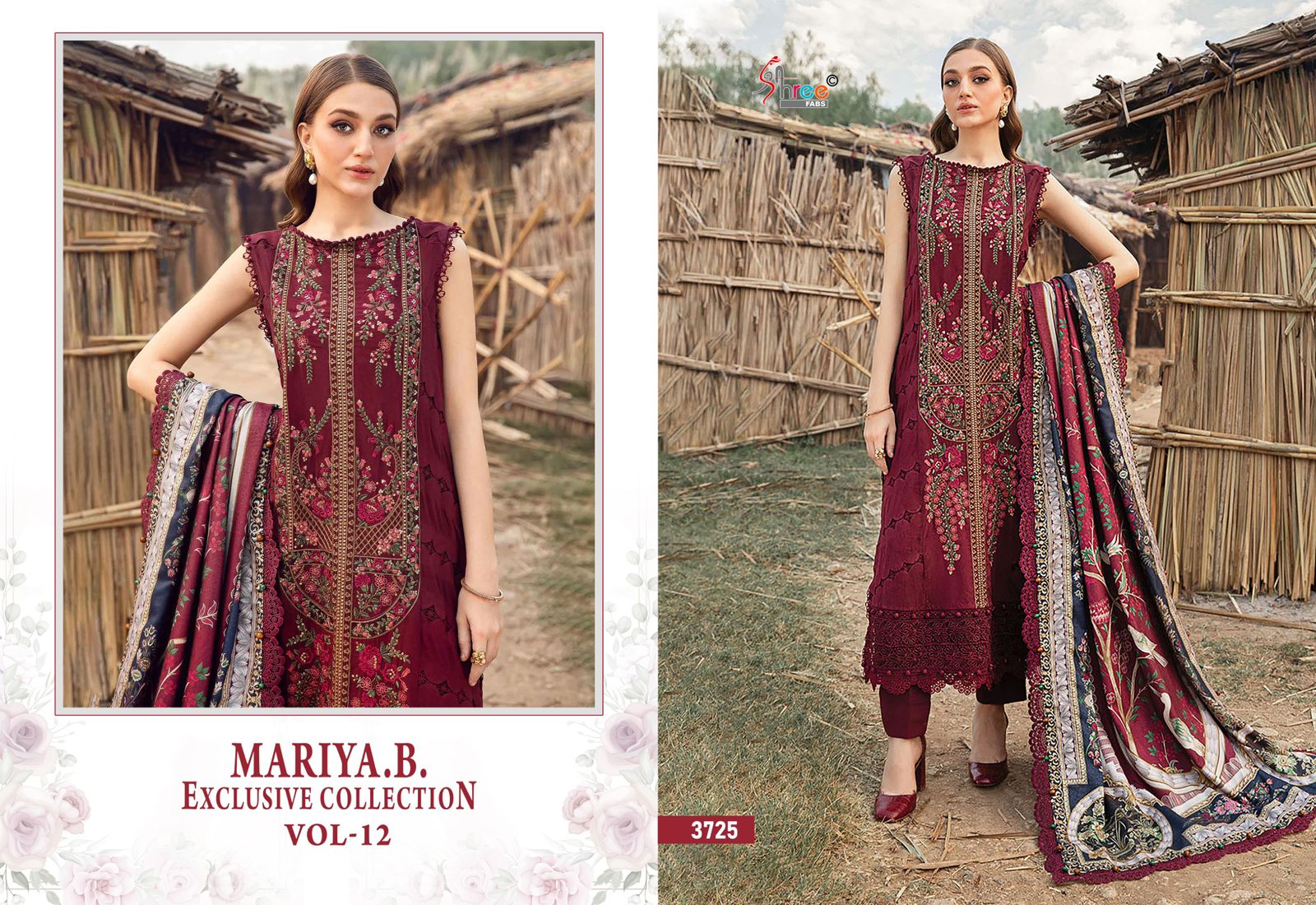 Mariya B Exclusive Collection Vol 12 Shree Fabs Reyon Pakistani Salwar Suits Manufacturer Ahmedabad