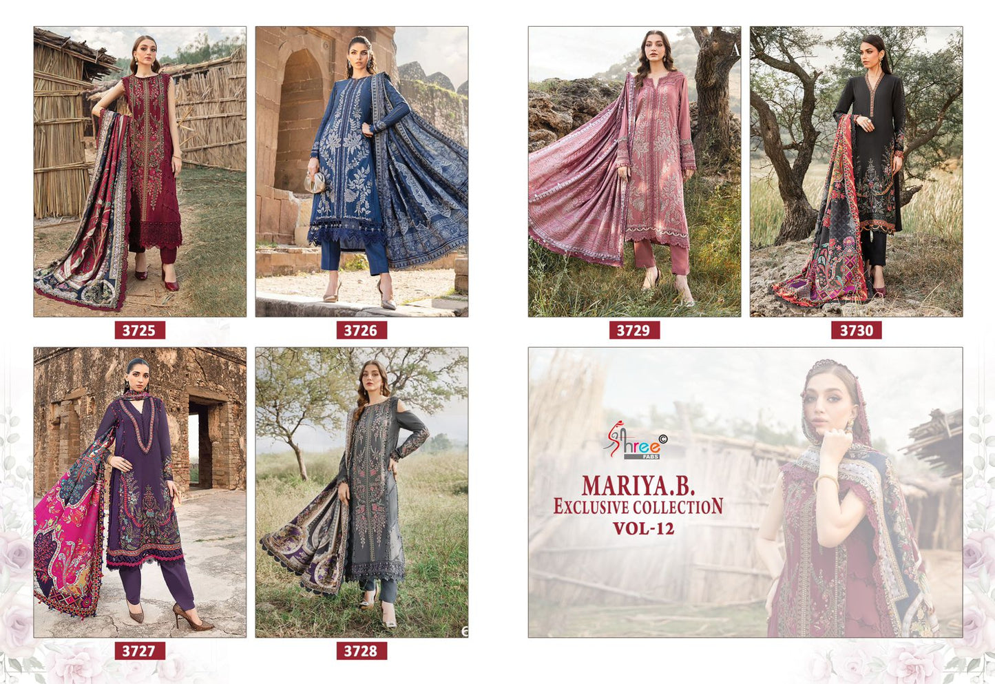 Mariya B Exclusive Collection Vol 12 Shree Fabs Reyon Pakistani Salwar Suits Manufacturer Ahmedabad