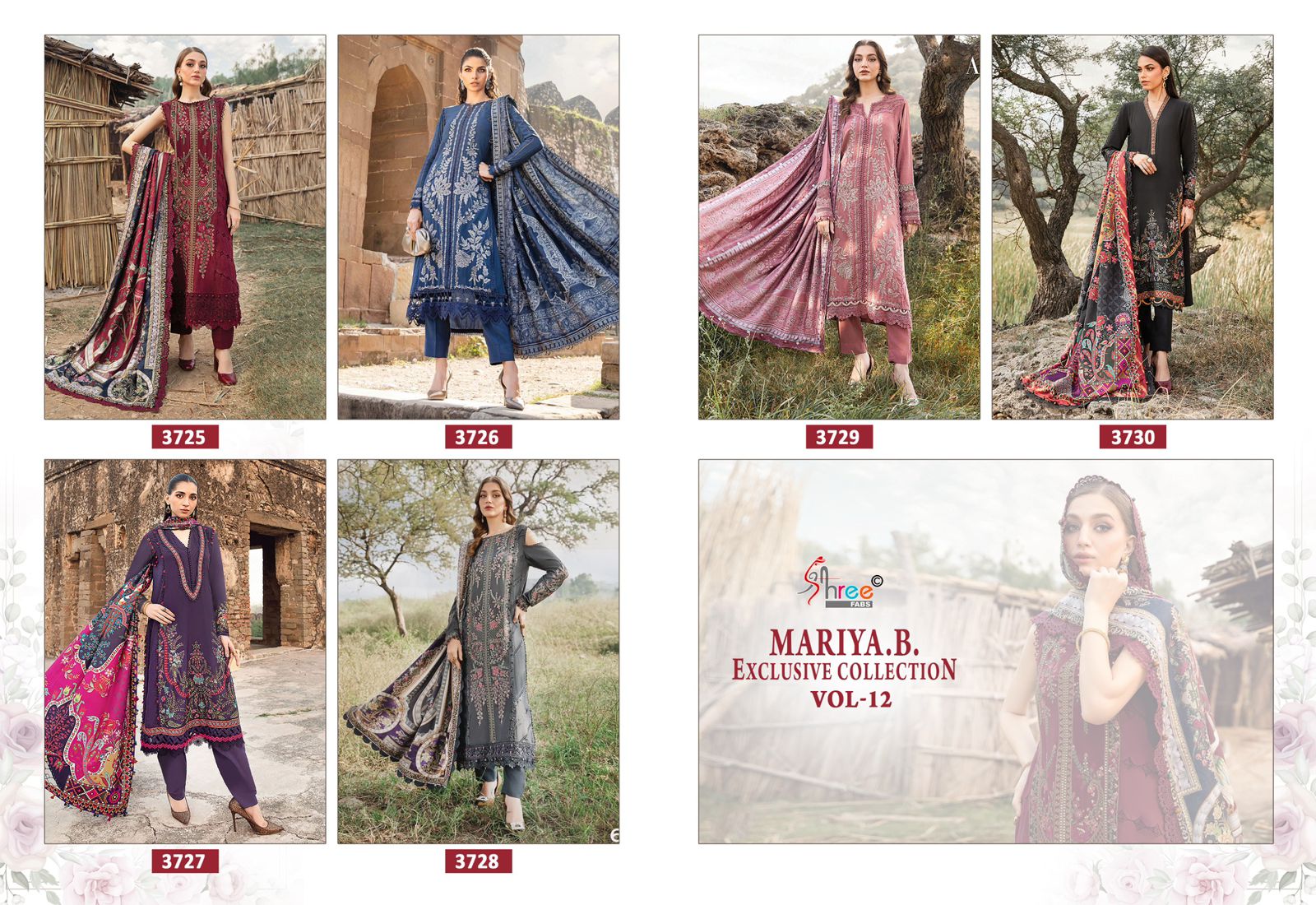 Mariya B Exclusive Collection Vol 12 Shree Fabs Reyon Pakistani Salwar Suits Manufacturer Ahmedabad