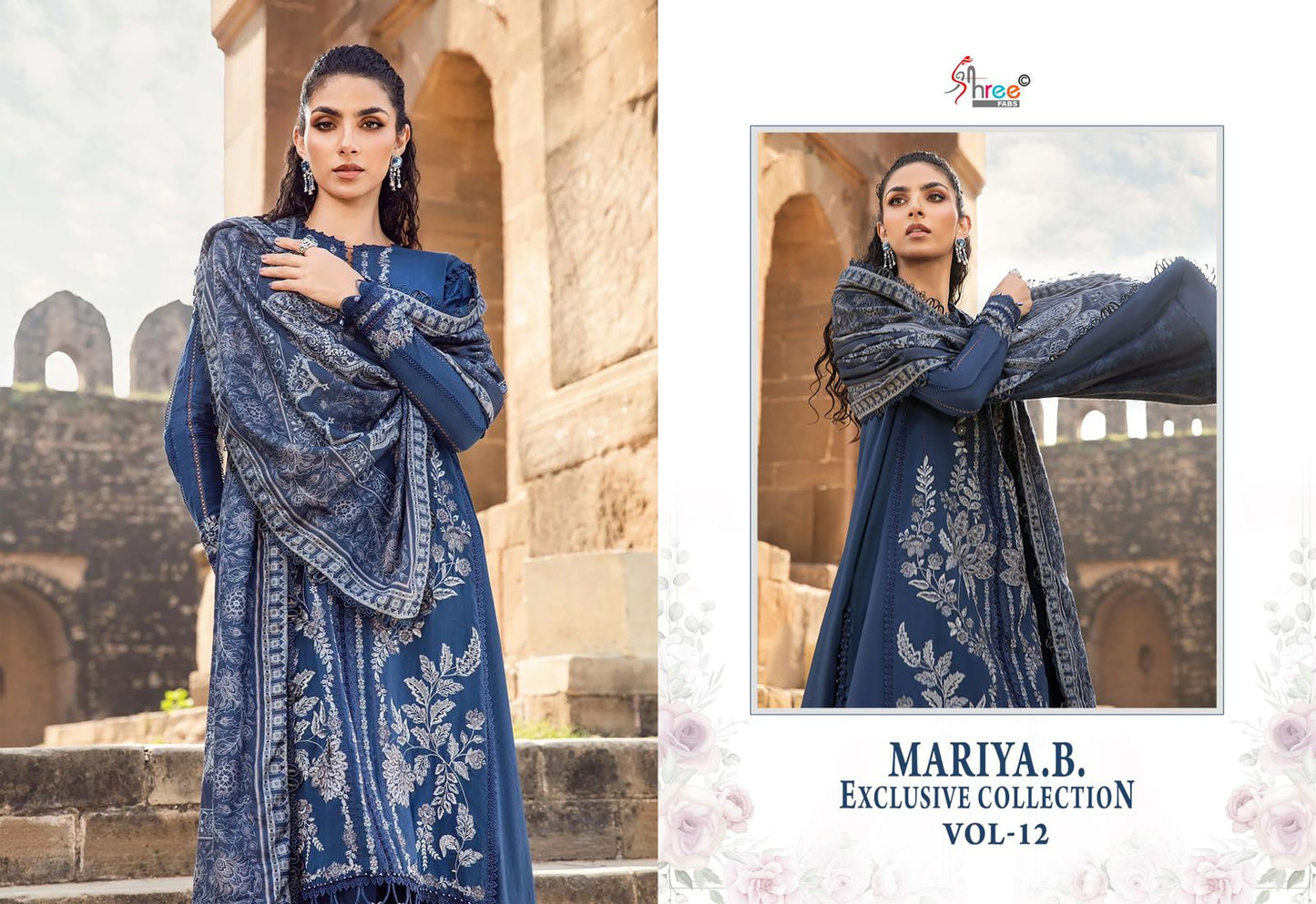 Mariya B Exclusive Collection Vol 12 Shree Fabs Reyon Pakistani Salwar Suits Manufacturer Ahmedabad