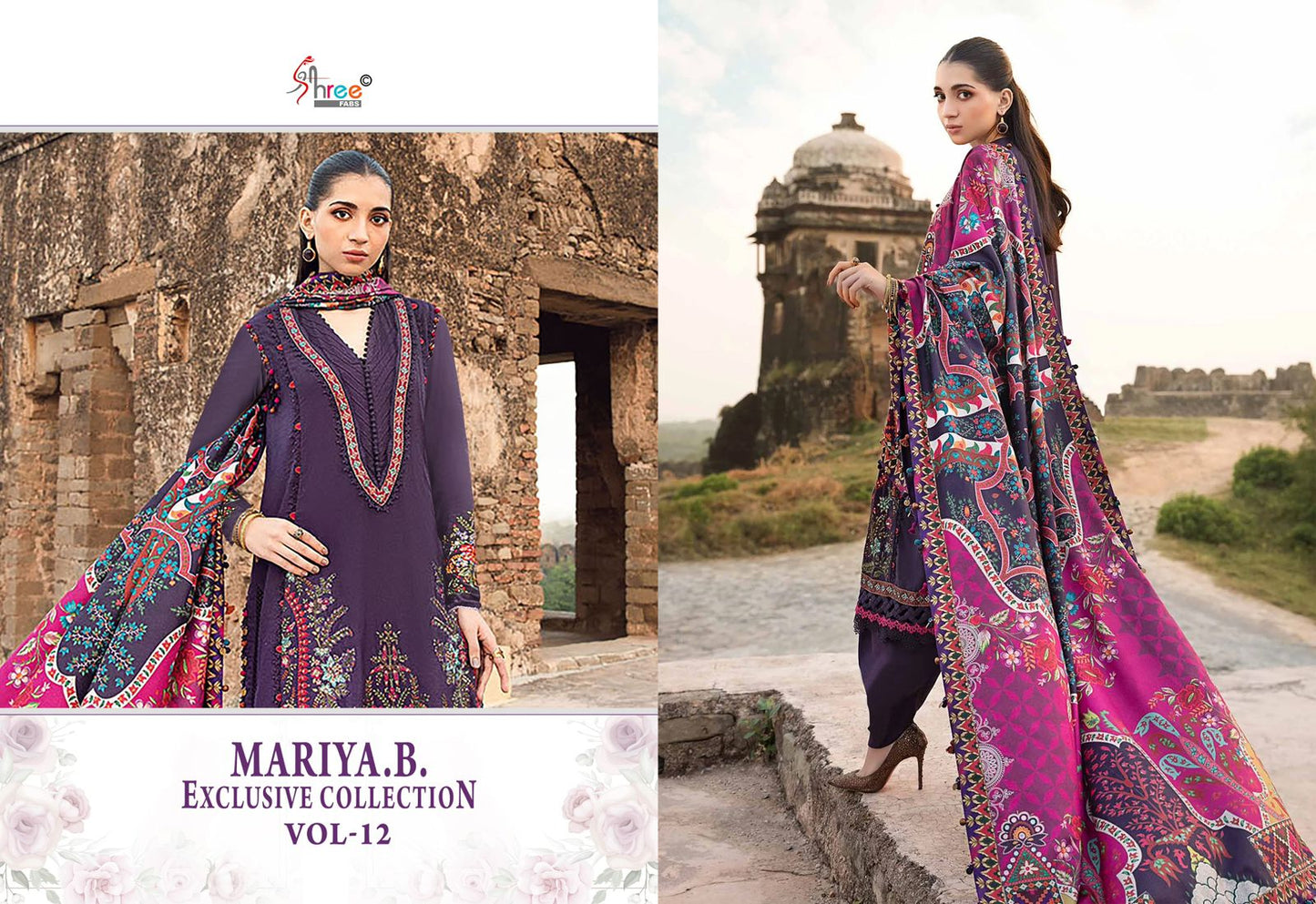 Mariya B Exclusive Collection Vol 12 Shree Fabs Reyon Pakistani Salwar Suits Manufacturer Ahmedabad