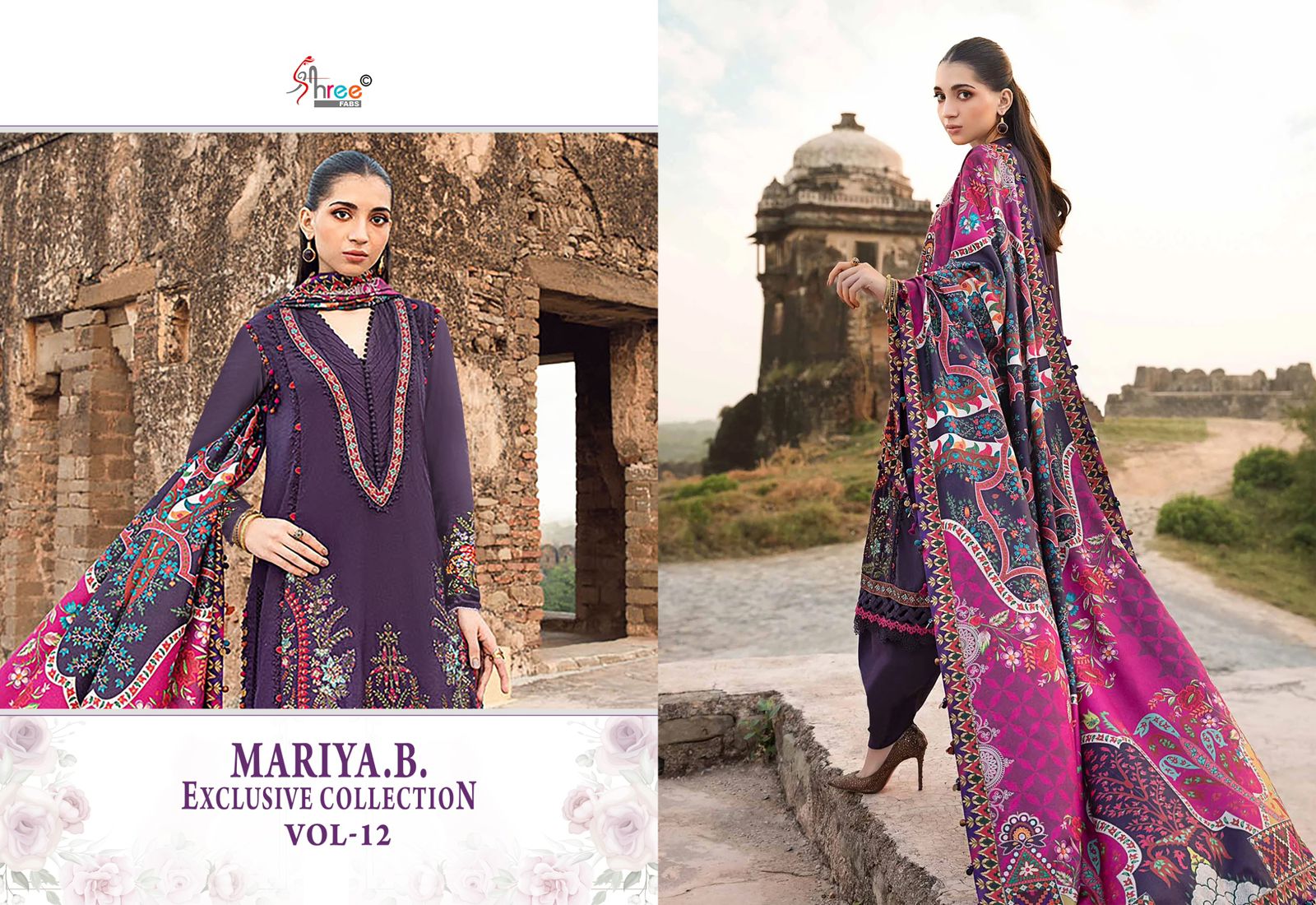 Mariya B Exclusive Collection Vol 12 Shree Fabs Reyon Pakistani Salwar Suits Manufacturer Ahmedabad