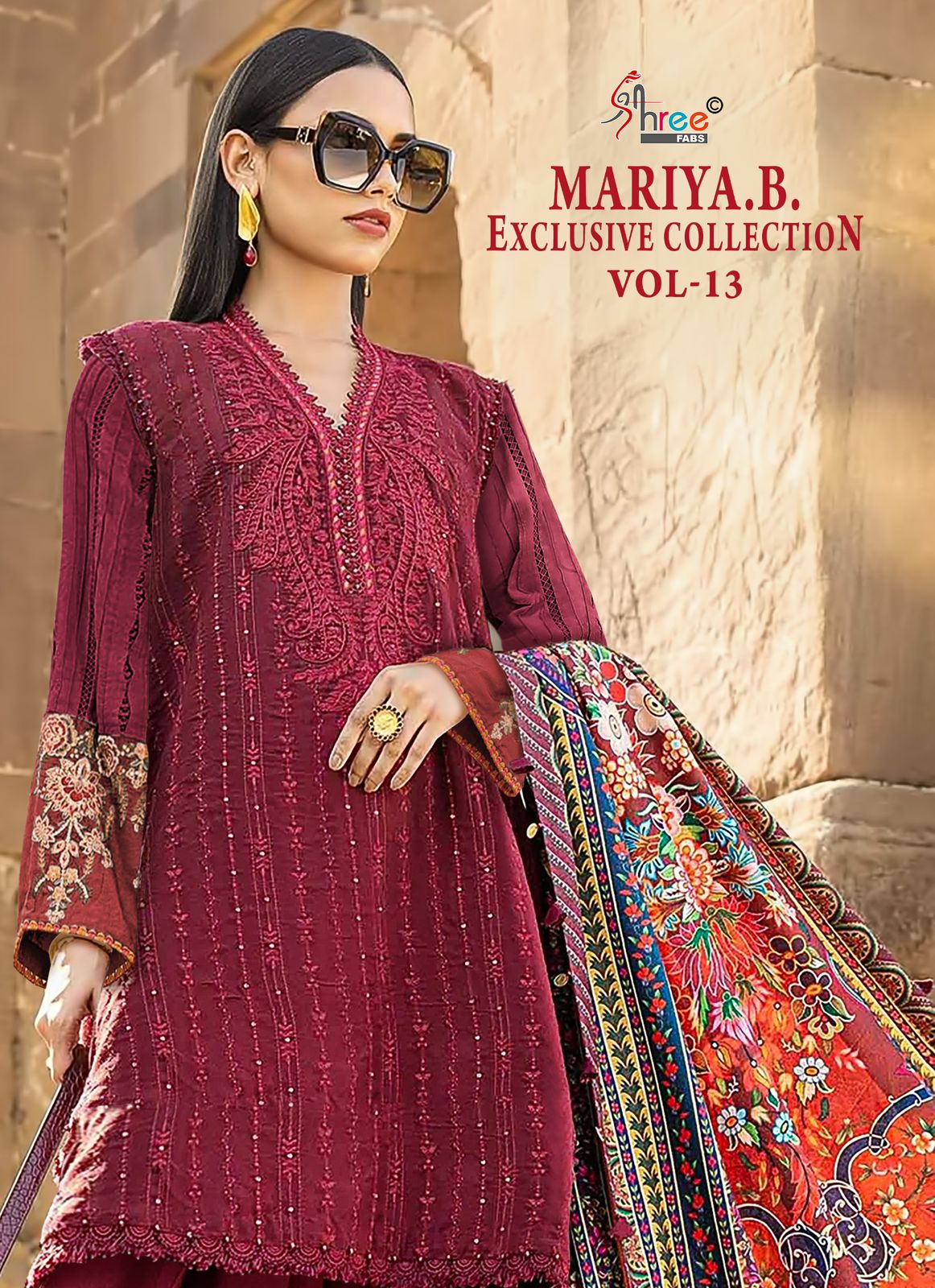 Mariya B Exclusive Collection Vol 13 Shree Fabs Reyon Pakistani Salwar Suits Supplier Ahmedabad