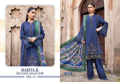Mariya B Exclusive Collection Vol 13 Shree Fabs Reyon Pakistani Salwar Suits Supplier Ahmedabad