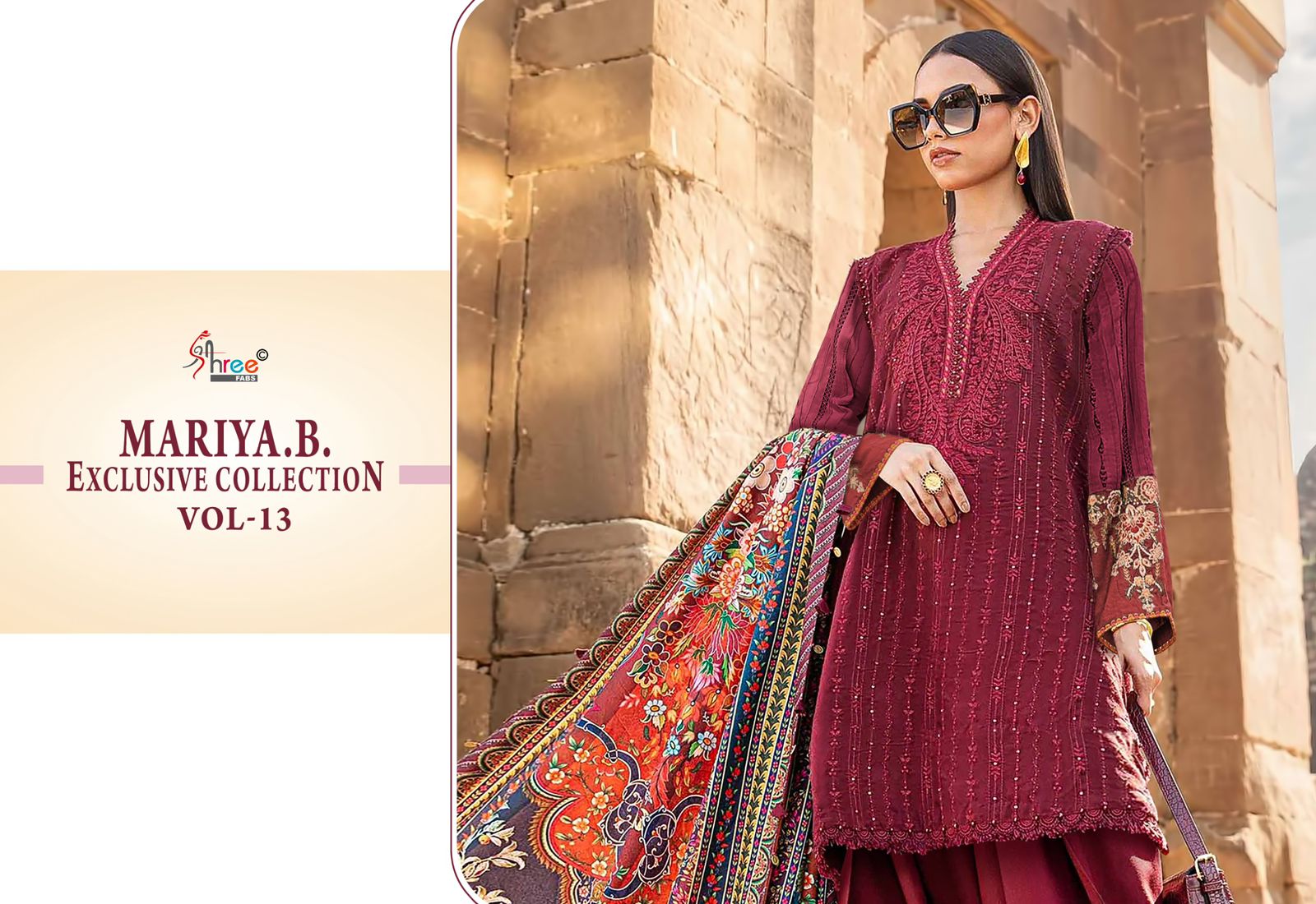 Mariya B Exclusive Collection Vol 13 Shree Fabs Reyon Pakistani Salwar Suits Supplier Ahmedabad