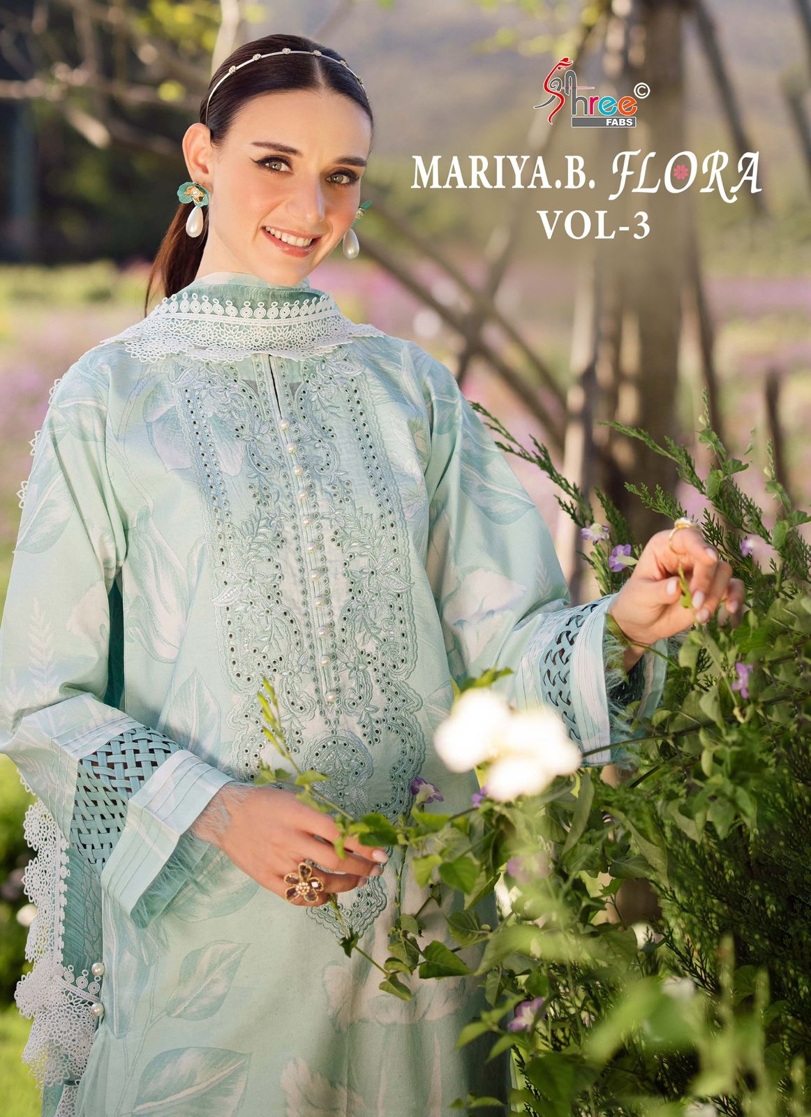 Mariya B Flora Vol 3 Shree Fabs Pure Cotton Pakistani Patch Work Suits Supplier India