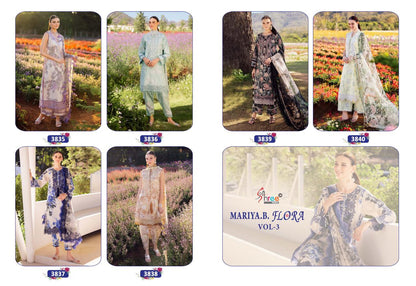 Mariya B Flora Vol 3 Shree Fabs Pure Cotton Pakistani Patch Work Suits Supplier India