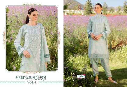 Mariya B Flora Vol 3 Shree Fabs Pure Cotton Pakistani Patch Work Suits Supplier India