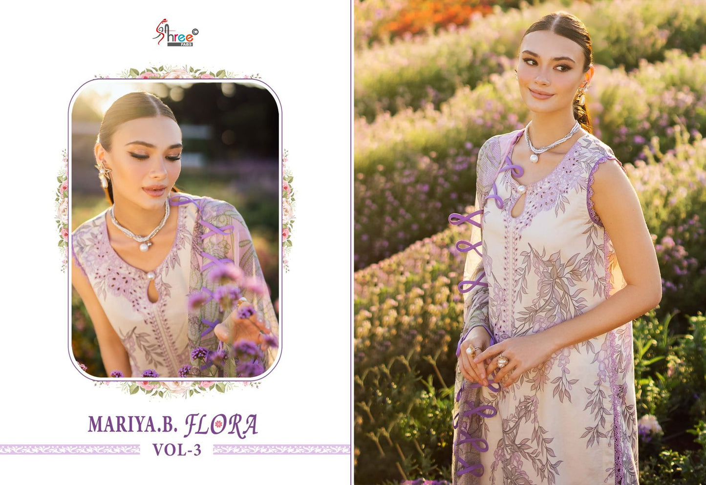 Mariya B Flora Vol 3 Shree Fabs Pure Cotton Pakistani Patch Work Suits Supplier India