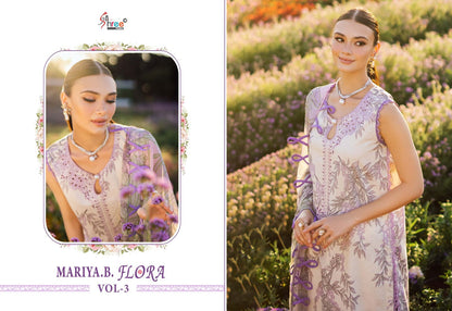 Mariya B Flora Vol 3 Shree Fabs Pure Cotton Pakistani Patch Work Suits Supplier India