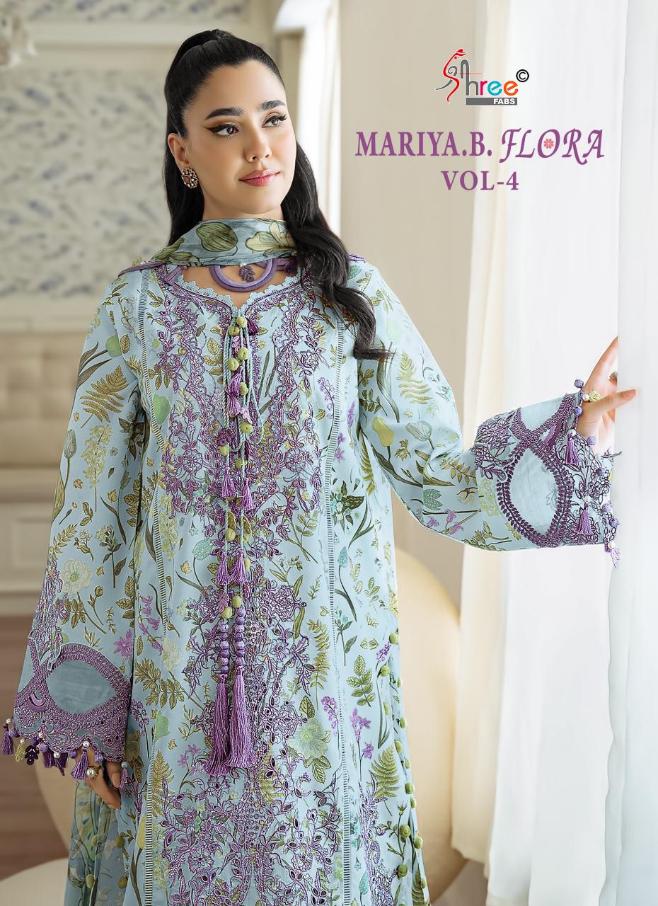 Mariya B Flora Vol 4 Shree Fabs Cotton Pakistani Patch Work Suits Manufacturer India