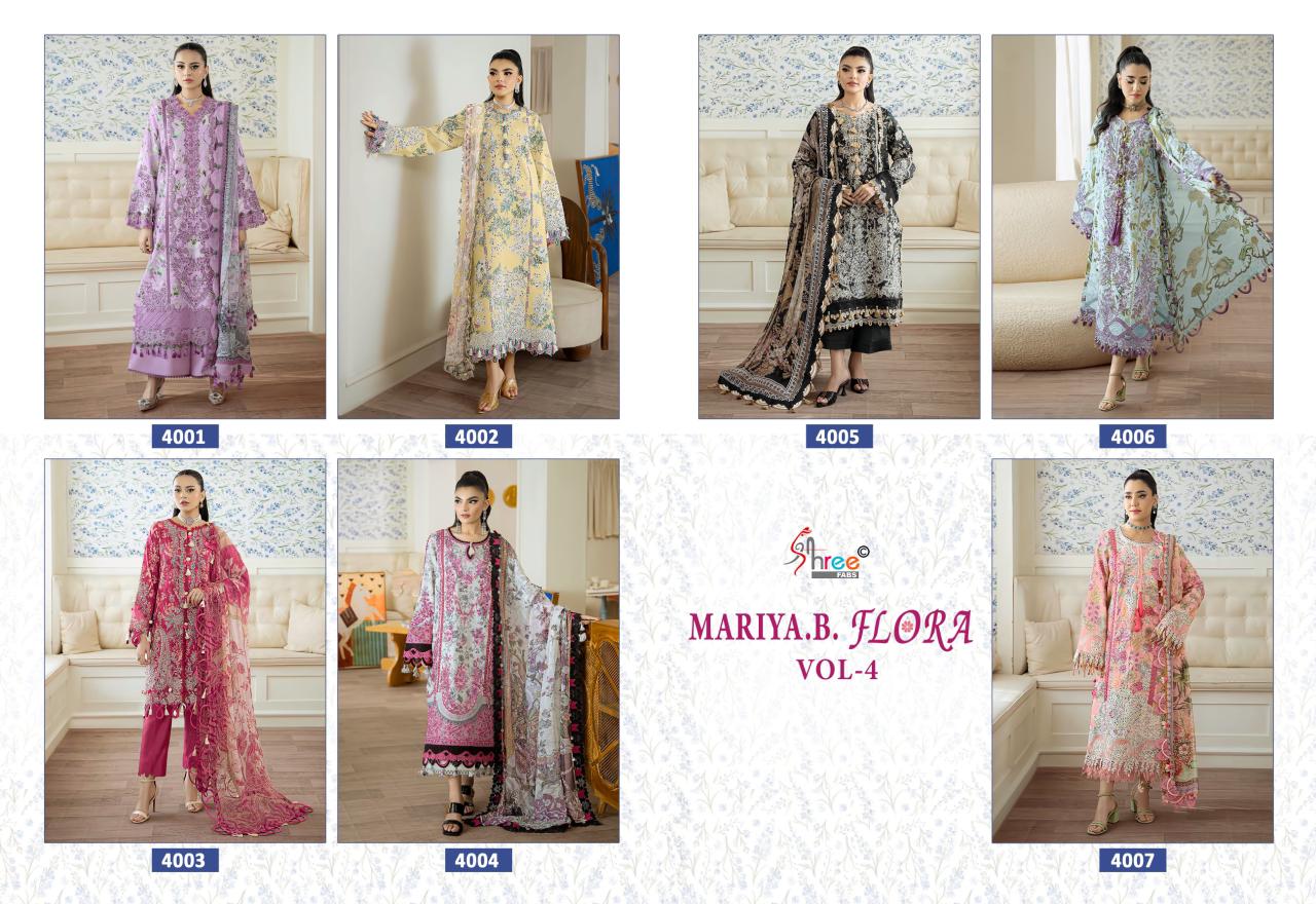 Mariya B Flora Vol 4 Shree Fabs Cotton Pakistani Patch Work Suits Manufacturer India