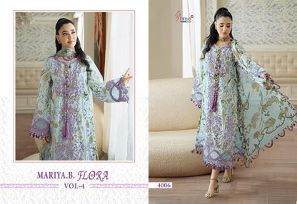 Mariya B Flora Vol 4 Shree Fabs Cotton Pakistani Patch Work Suits Manufacturer India