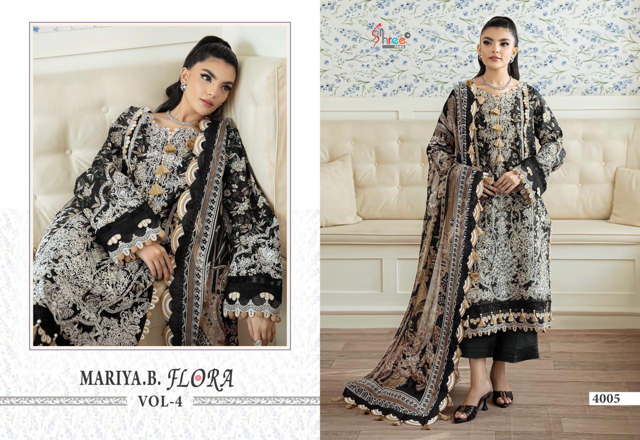 Mariya B Flora Vol 4 Shree Fabs Cotton Pakistani Patch Work Suits Manufacturer India