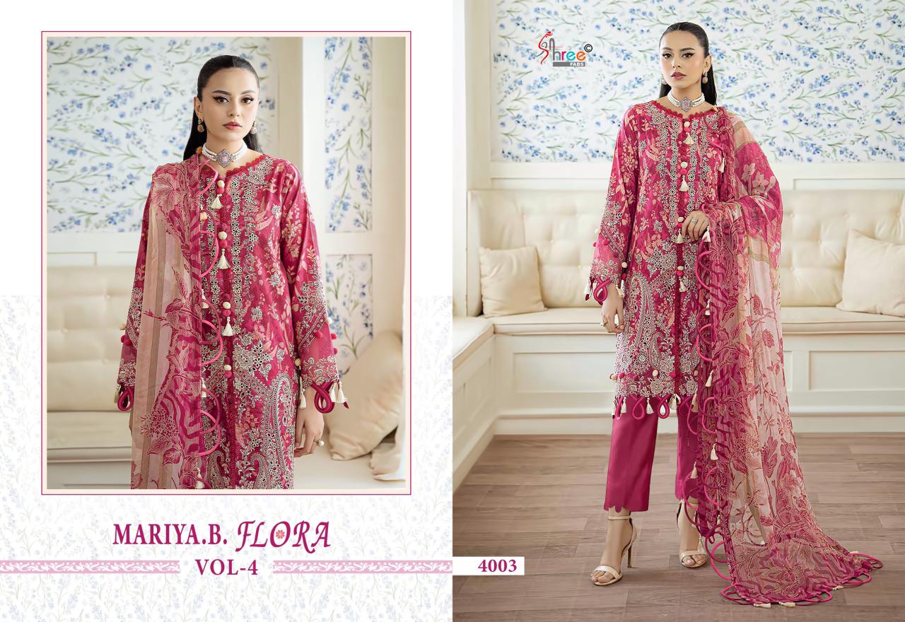 Mariya B Flora Vol 4 Shree Fabs Cotton Pakistani Patch Work Suits Manufacturer India