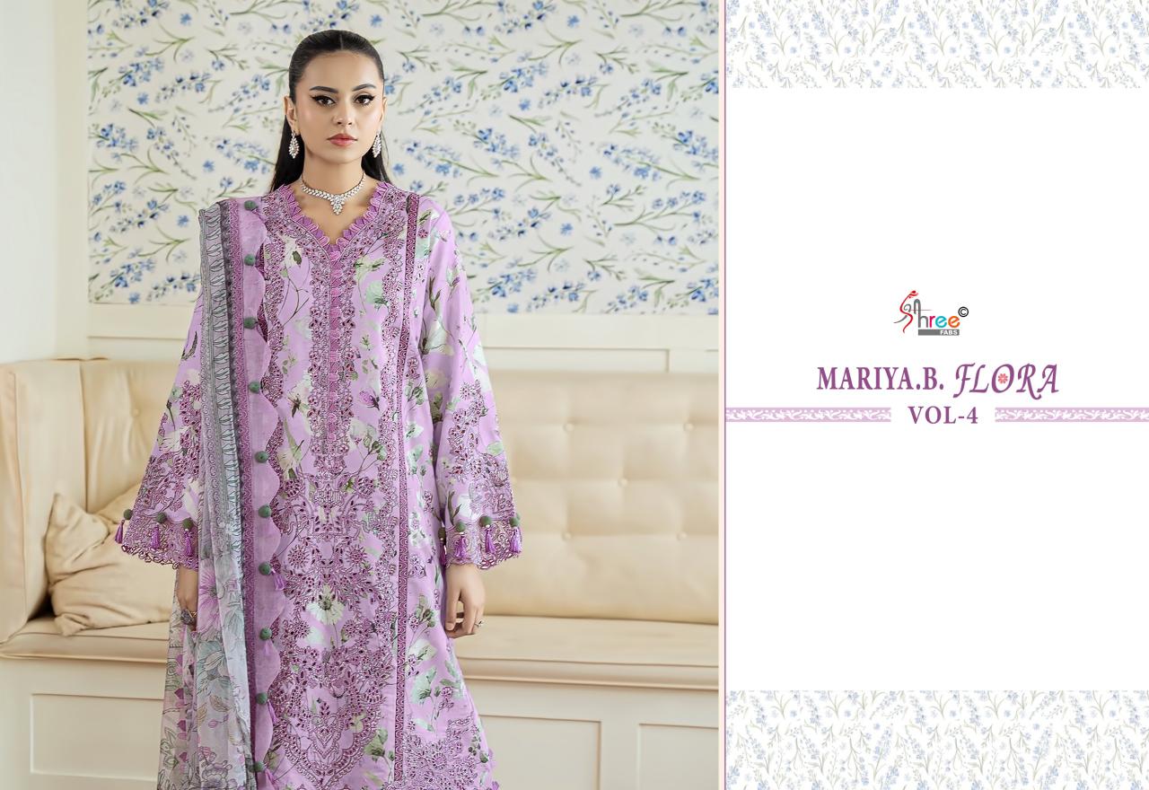 Mariya B Flora Vol 4 Shree Fabs Cotton Pakistani Patch Work Suits Manufacturer India