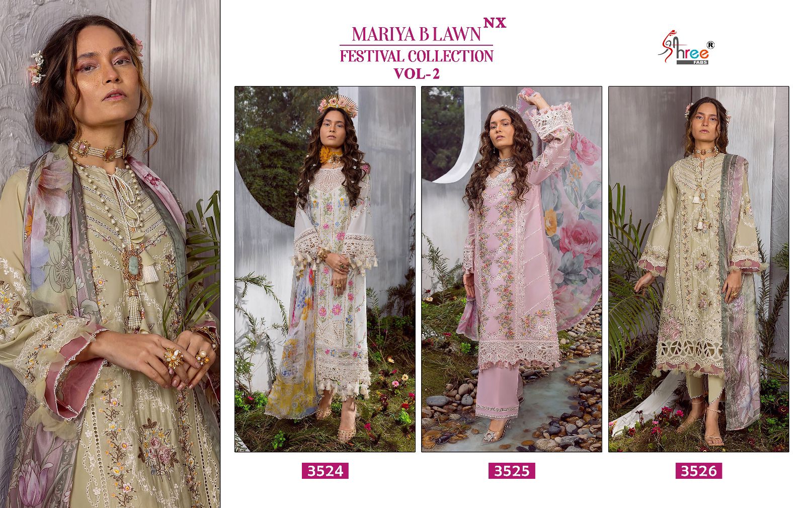 Mariya B Lawn Festival Collection Vol 2 Nx Shree Fabs Lawn Cotton Pakistani Salwar Suits