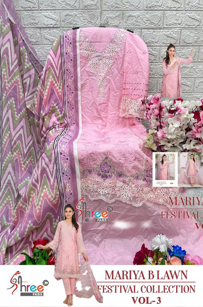 Mariya B Lawn Festival Collection Vol 3 Nx Shree Fabs Lawn Cotton Pakistani Readymade Suits Supplier India