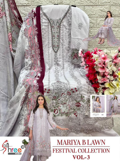 Mariya B Lawn Festival Collection Vol 3 Nx Shree Fabs Lawn Cotton Pakistani Readymade Suits Supplier India