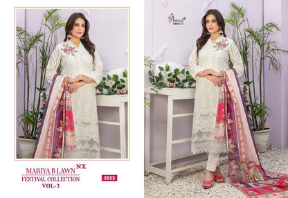 Mariya B Lawn Festival Collection Vol 3 Nx Shree Fabs Lawn Cotton Pakistani Readymade Suits Supplier India