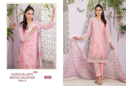 Mariya B Lawn Festival Collection Vol 3 Nx Shree Fabs Lawn Cotton Pakistani Readymade Suits Supplier India