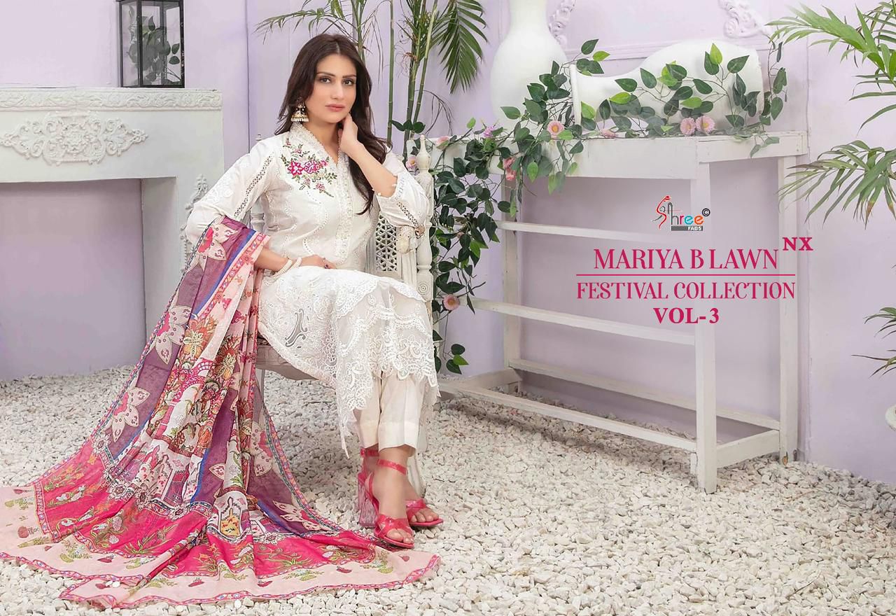Mariya B Lawn Festival Collection Vol 3 Nx Shree Fabs Lawn Cotton Pakistani Salwar Suits Manufacturer Ahmedabad