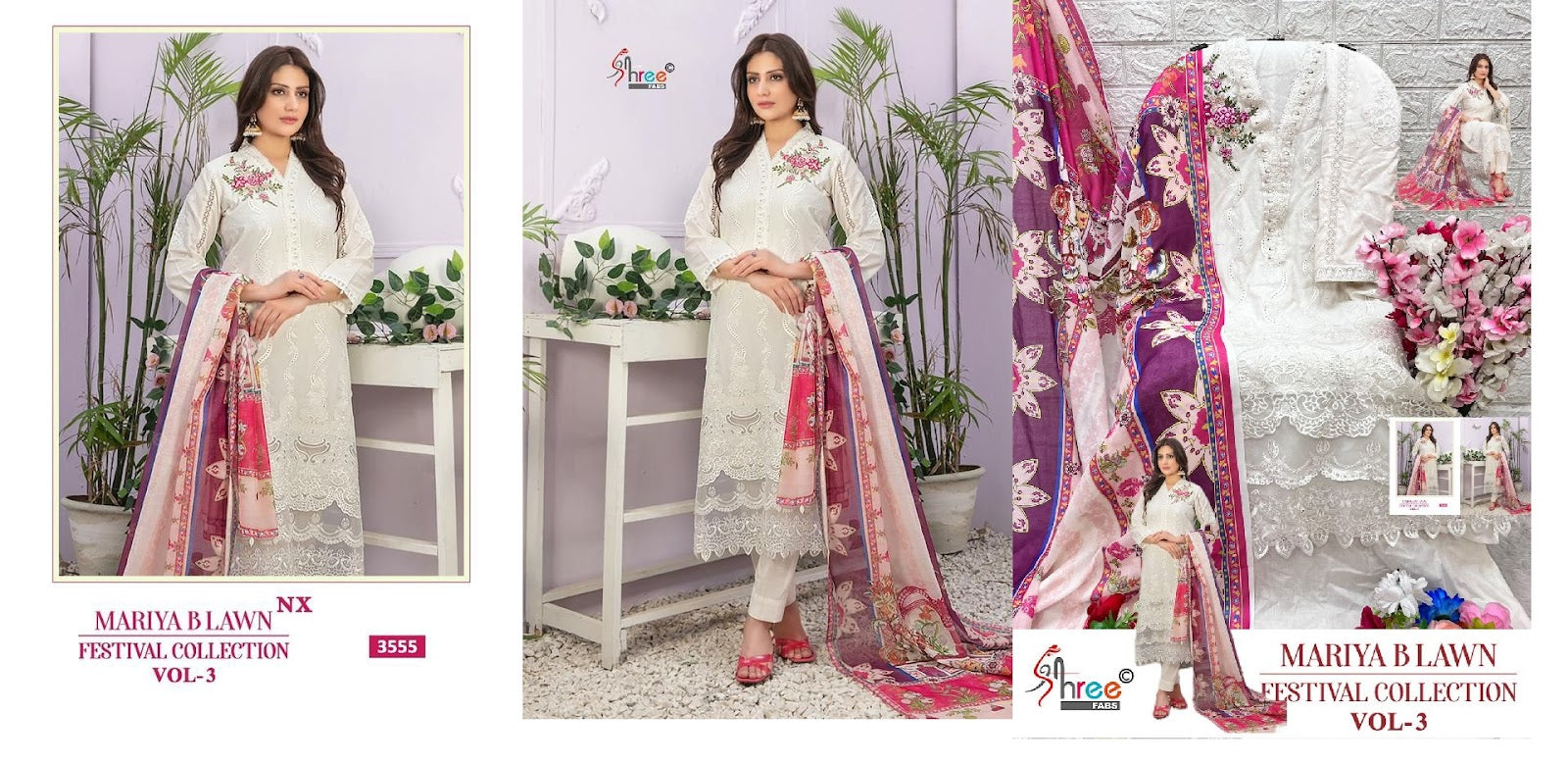 Mariya B Lawn Festival Collection Vol 3 Nx Shree Fabs Lawn Cotton Pakistani Salwar Suits Manufacturer Ahmedabad