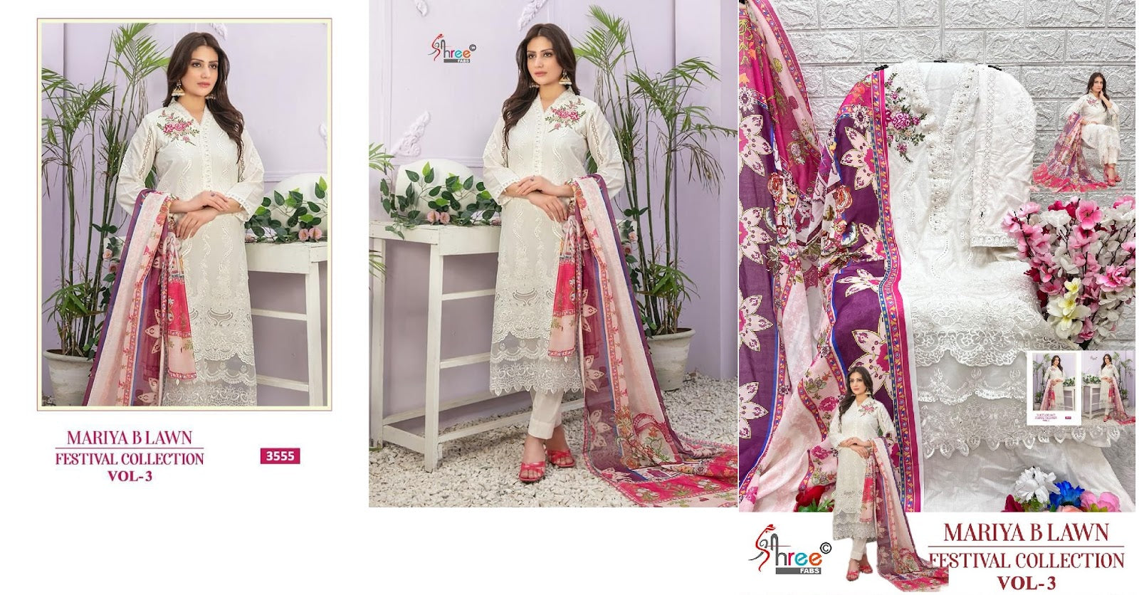 Mariya B Lawn Festival Collection Vol 3 Shree Fabs Lawn Cotton Pakistani Salwar Suits