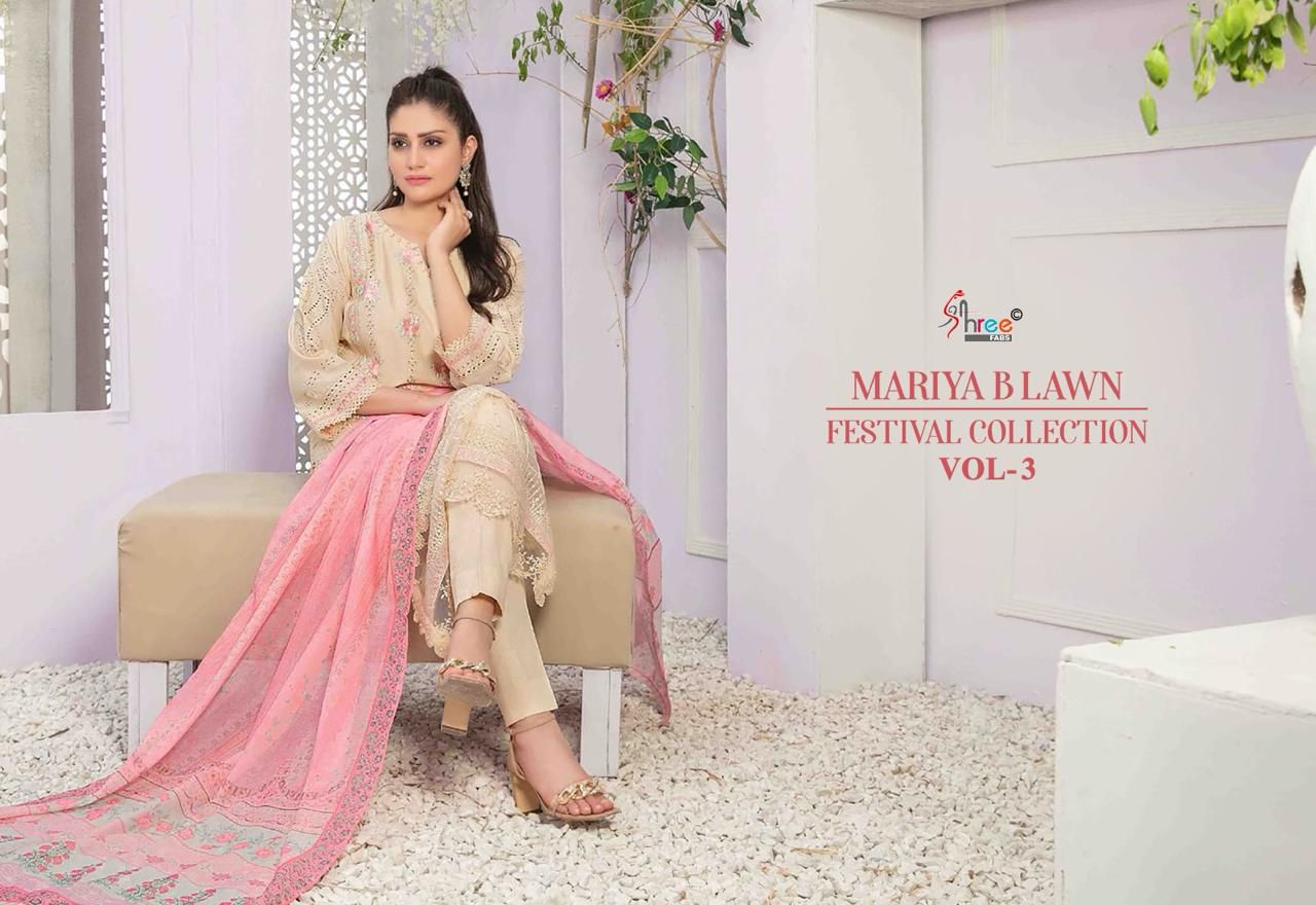 Mariya B Lawn Festival Collection Vol 3 Shree Fabs Lawn Cotton Pakistani Salwar Suits