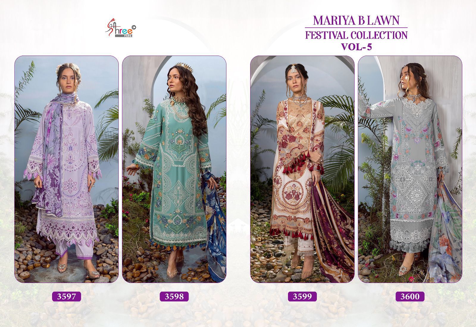 Mariya B Lawn Festival Collection Vol 5 Shree Fabs Lawn Cotton Pakistani Salwar Suits Exporter