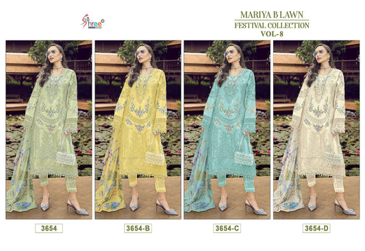Mariya B Lawn Festival Collection Vol 8 Shree Fabs Lawn Cotton Pakistani Salwar Suits Supplier India