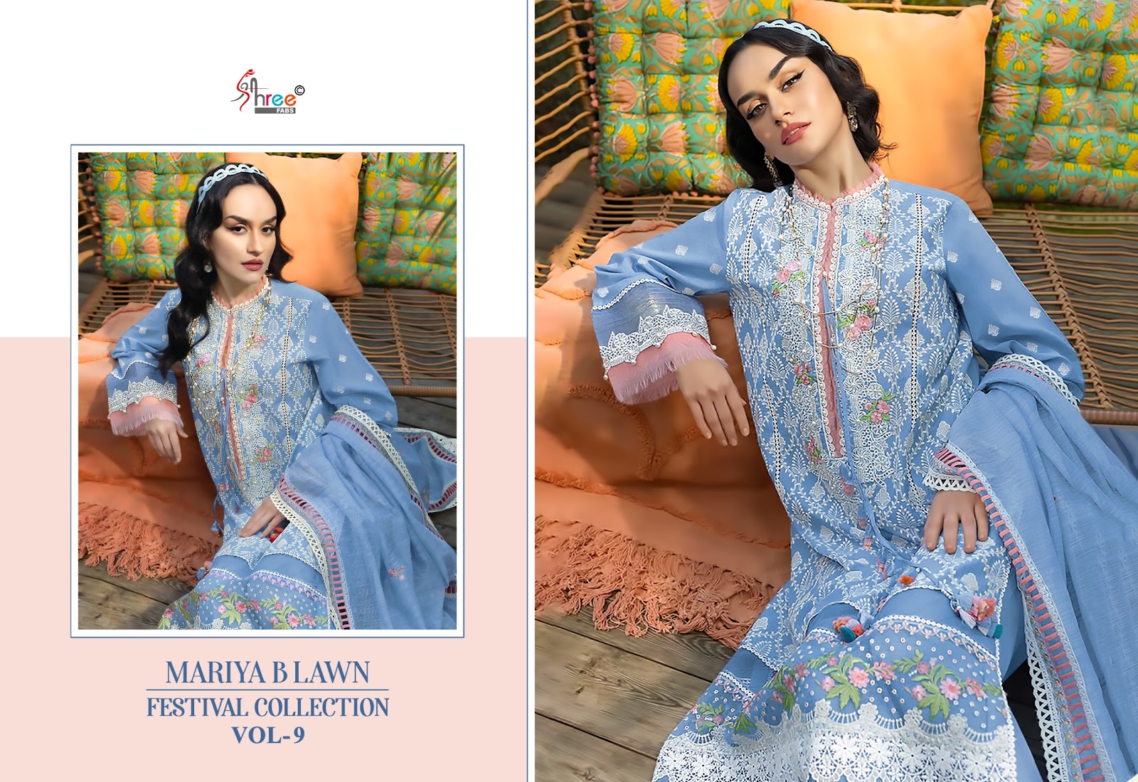 Mariya B Lawn Vol 9 Festival Collection Shree Fabs Cotton Pakistani Salwar Suits Manufacturer