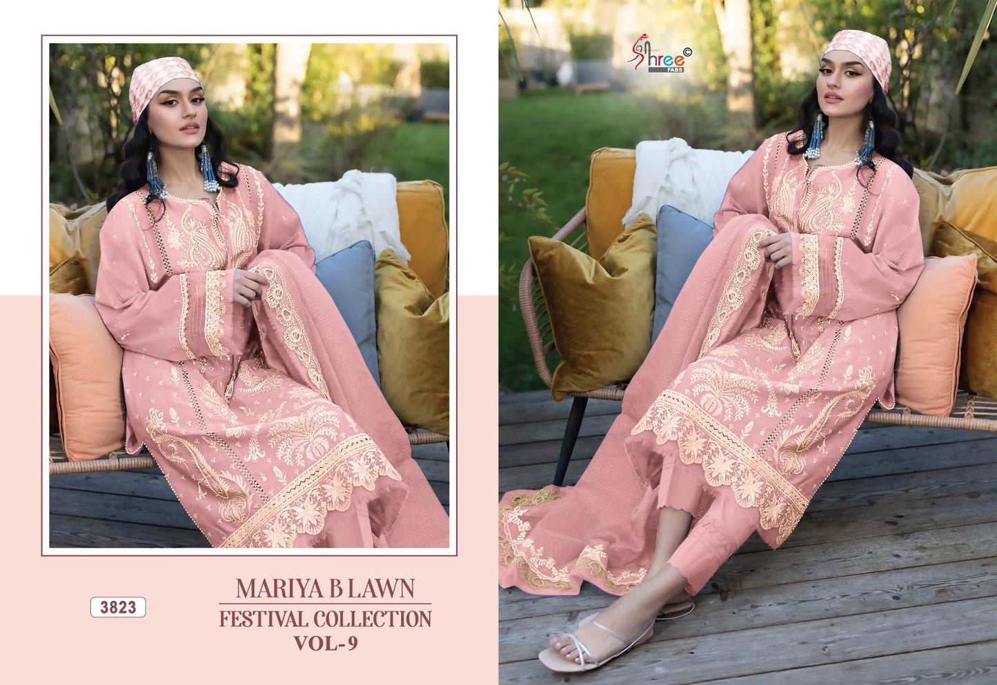 Mariya B Lawn Vol 9 Festival Collection Shree Fabs Cotton Pakistani Salwar Suits Manufacturer