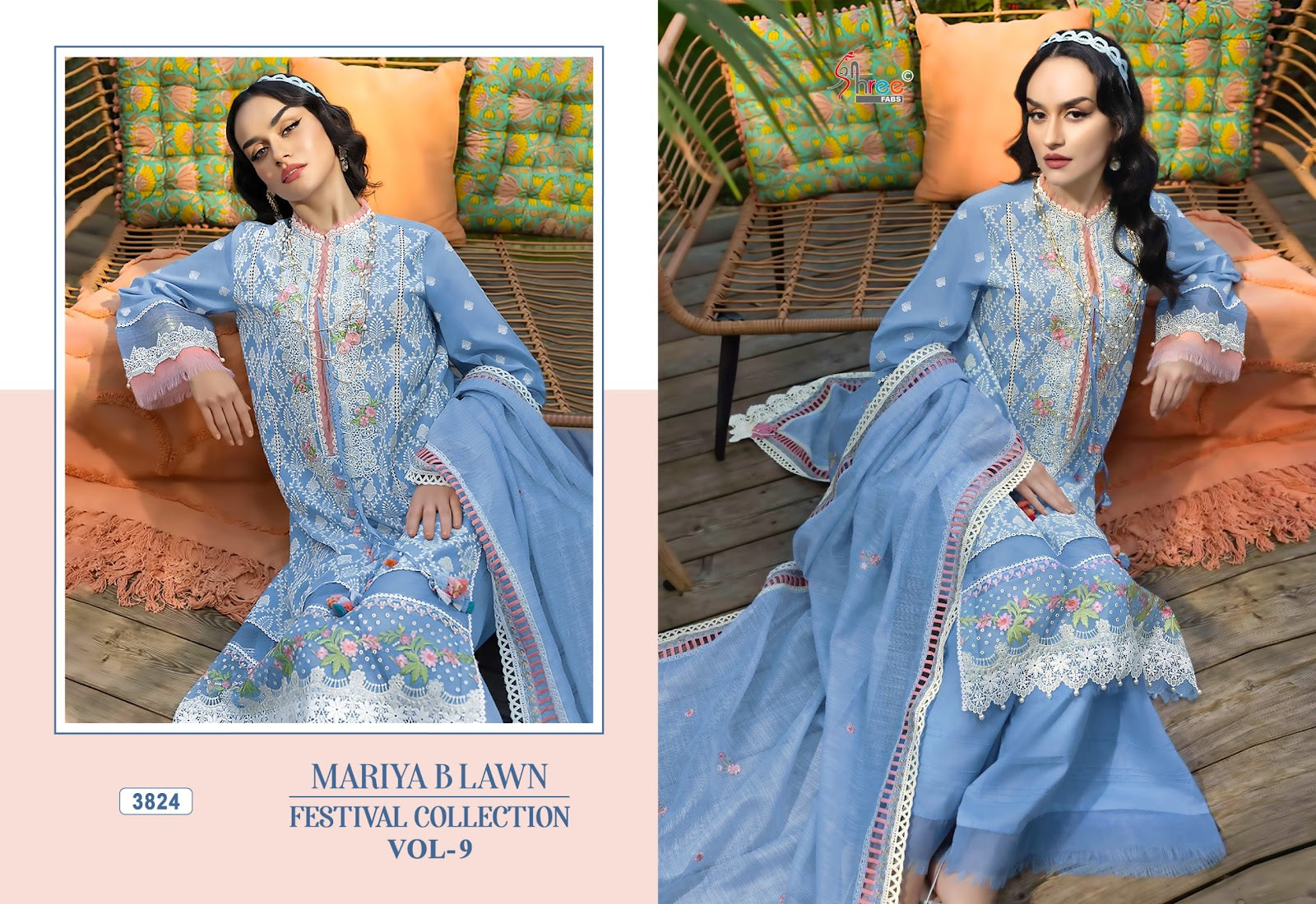 Mariya B Lawn Vol 9 Festival Collection Shree Fabs Cotton Pakistani Salwar Suits Manufacturer