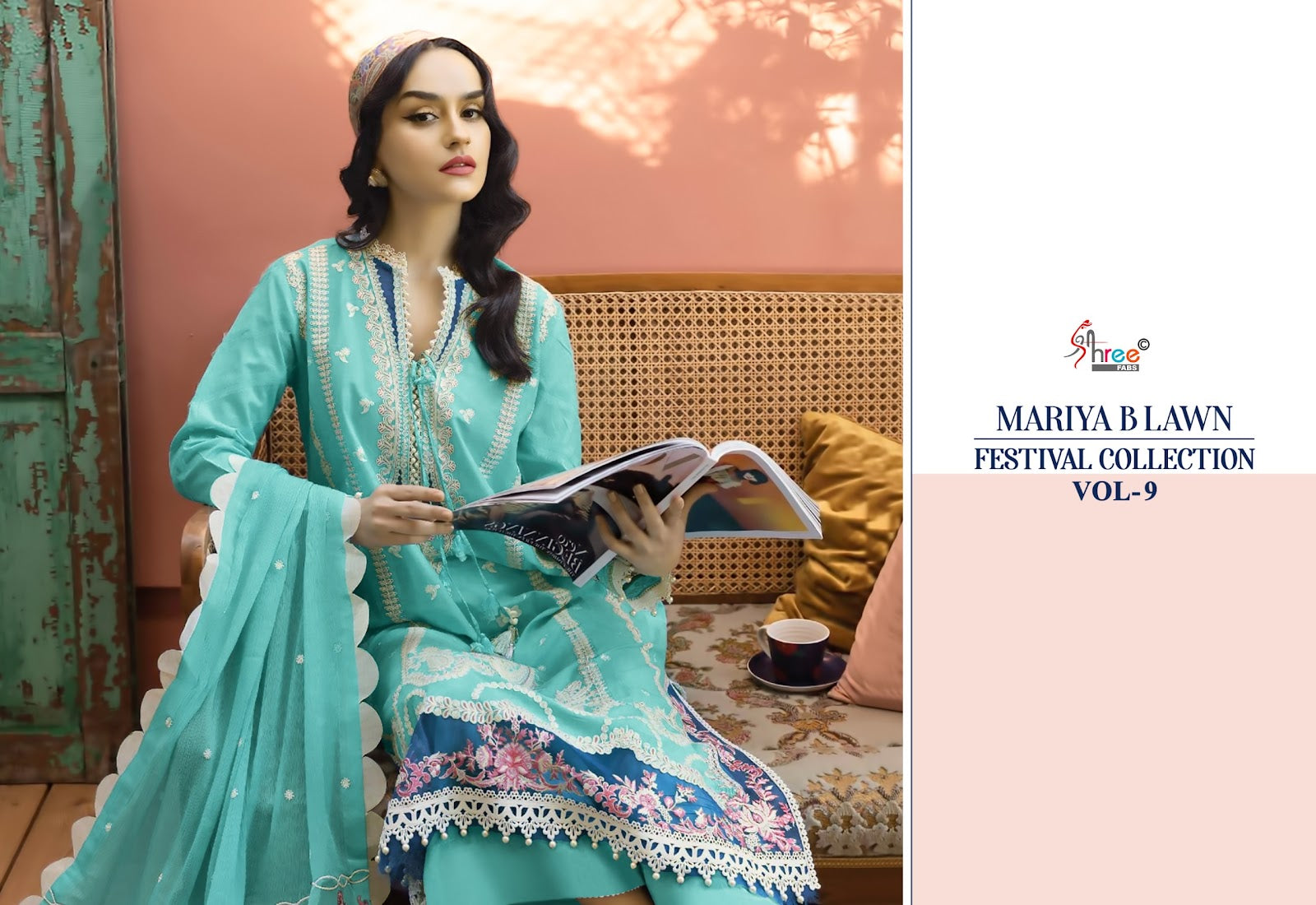 Mariya B Lawn Vol 9 Festival Collection Shree Fabs Cotton Pakistani Salwar Suits Manufacturer