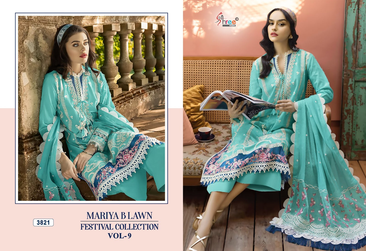 Mariya B Lawn Vol 9 Festival Collection Shree Fabs Cotton Pakistani Salwar Suits Manufacturer