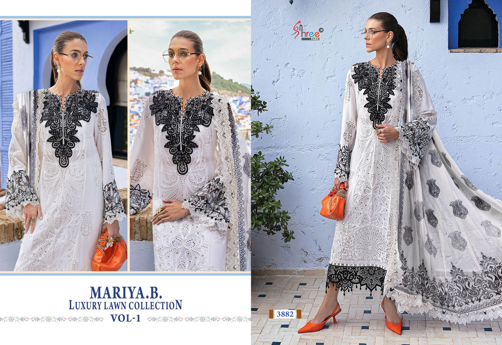 Mariya B Luxury Lawn Collection Vol 1 Shree Fabs Pure Cotton Pakistani Salwar Suits Wholesaler Gujarat