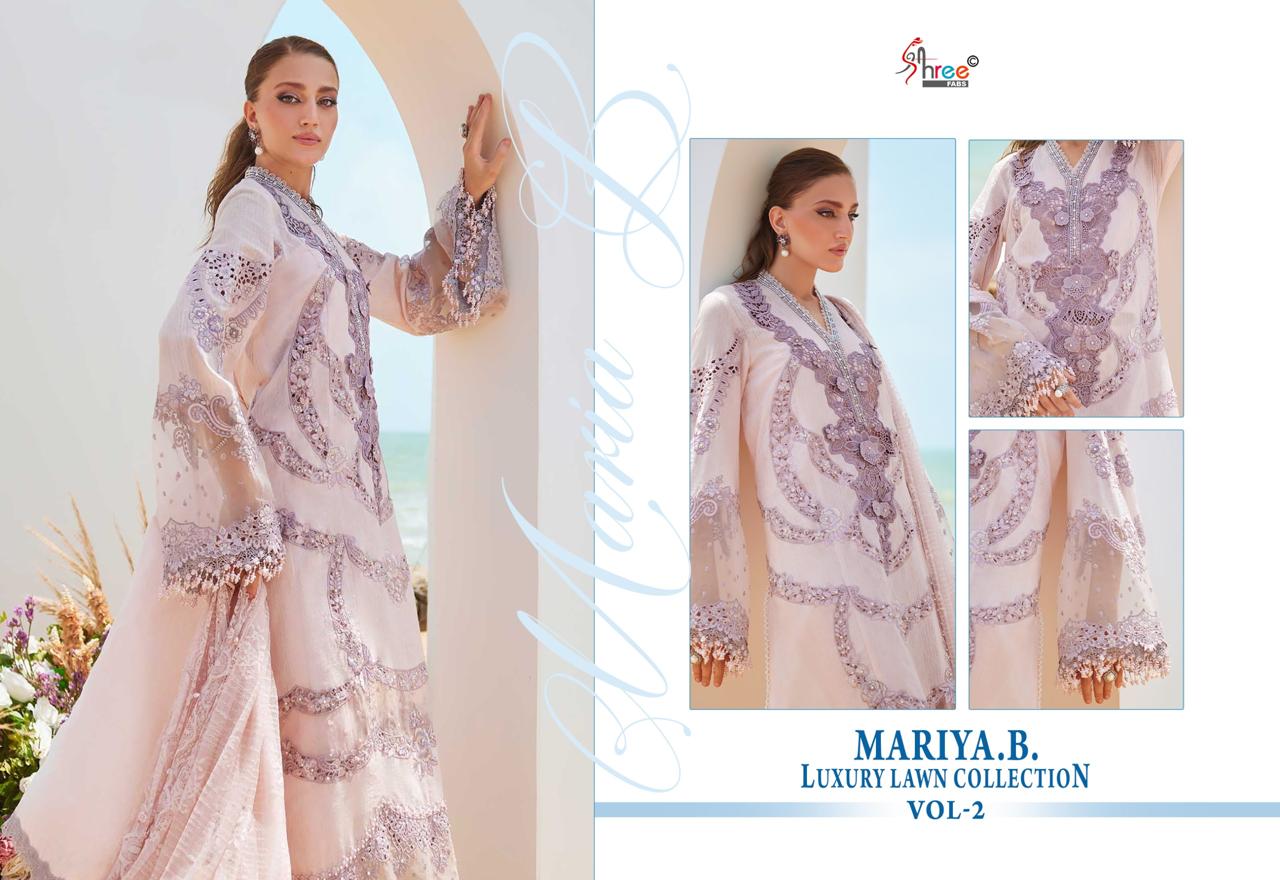 Mariya B Luxury Lawn Collection Vol 2 Shree Fabs Pure Cotton Pakistani Salwar Suits Wholesale Rate